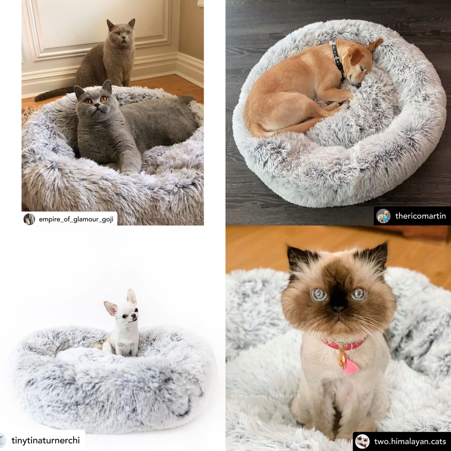 Mr. Peanut's 28" OrthoPlush� Pet Bed - Snowflake White Two Tone - gallery image 32
