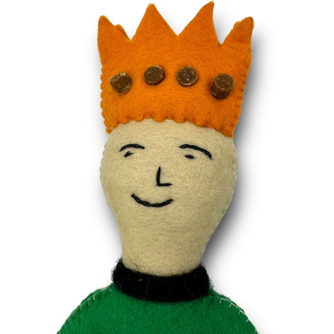 Prince and Princess Felt Dog Toys - lifestyle view