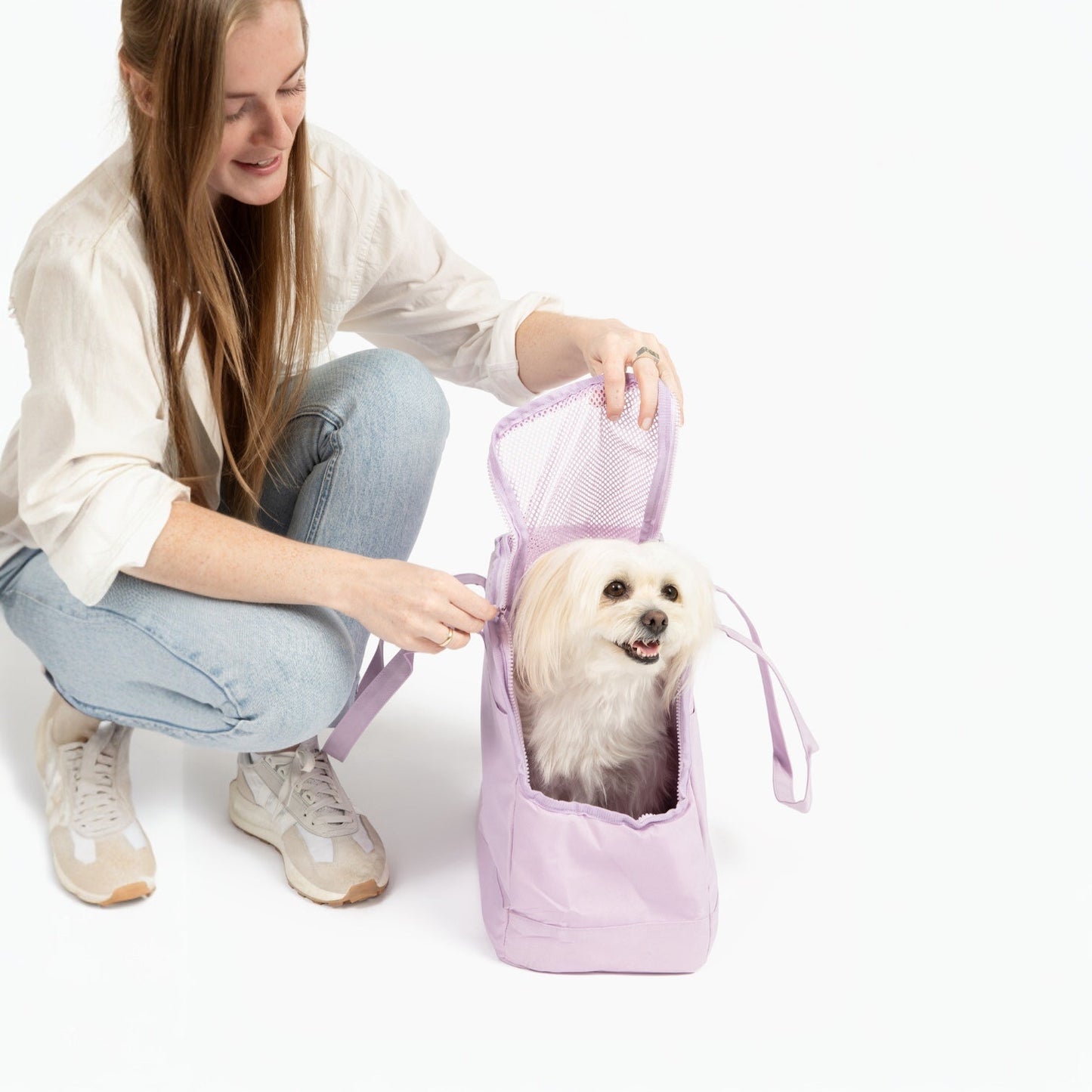 Come Here Buddy Pet Tote Bag - close up view