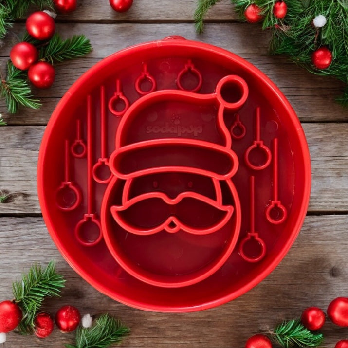 Santa Christmas Ebowl Deep Slow Feeder Dog Bowl For USA Made - gallery image 8
