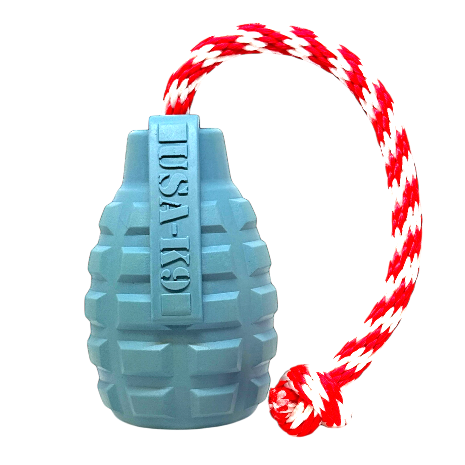 USA K9 Grenade Shaped Rubber Dog Toy Chew Treat Disp 65477 - main product image