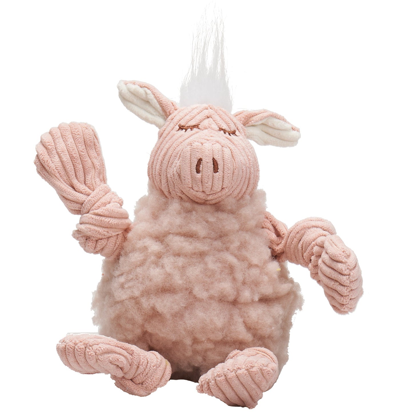 Dog Toy Penelope Pig HuggleFleece FlufferKnottie Plush Toy main product image for dogs and cats