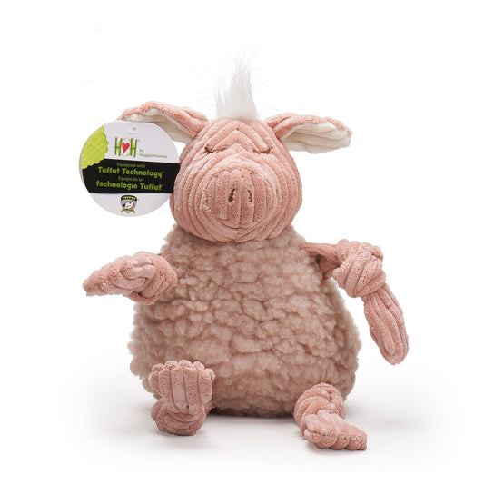 Dog Toy Penelope Pig HuggleFleece FlufferKnottie Plush Toy main product image for dogs and cats