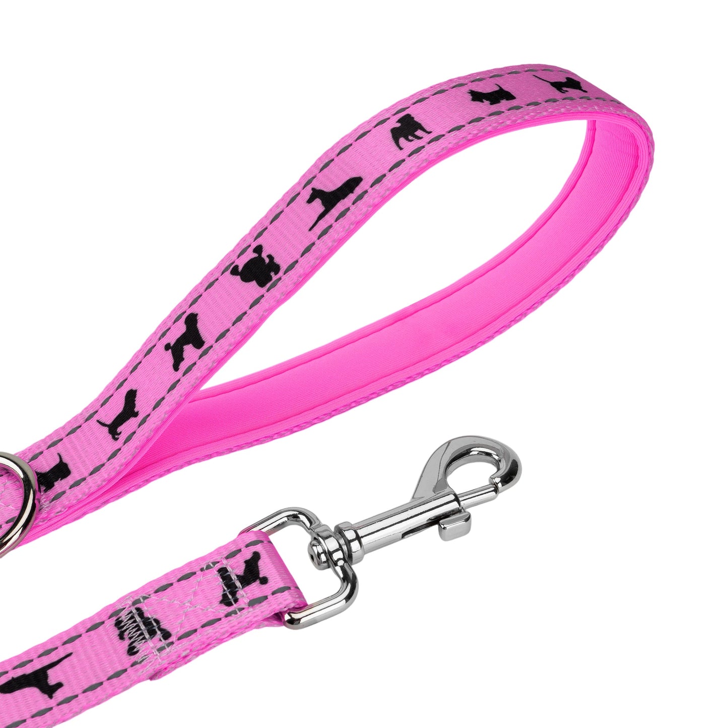Dog Leash Pink Leash by EcoBark Padded Comfort Grip Leash - lifestyle product image for dog leash
