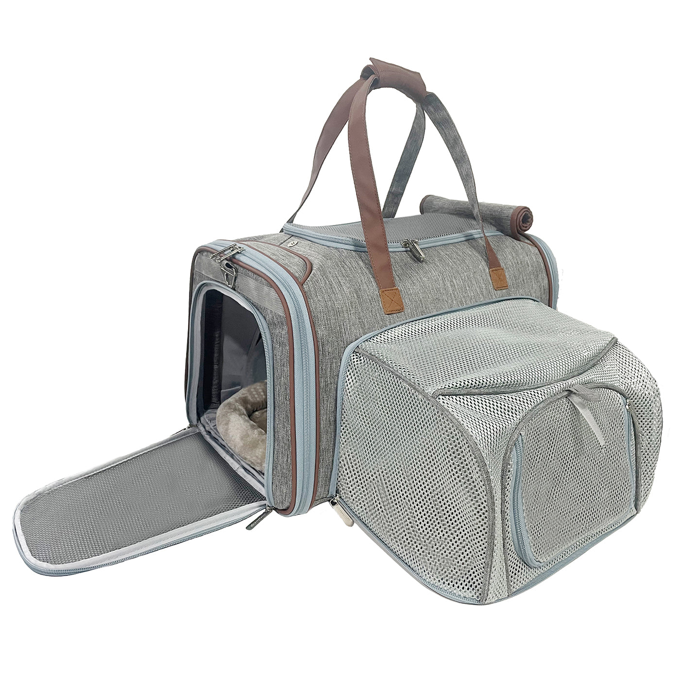Mr. Peanut's Gold Series Standard Size Airline Compliant Expandable Pet Carrier V3.0 - lifestyle view