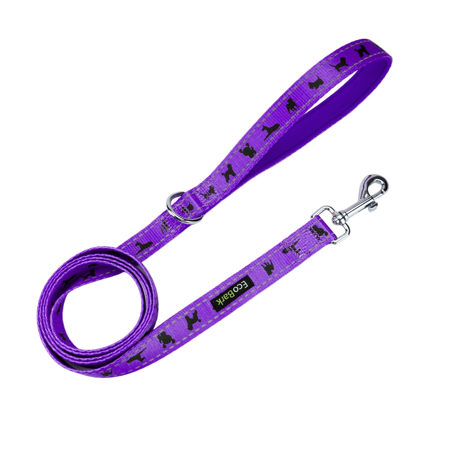 Dog Leash EcoBark Purple Leash- Padded Comfort Grip Leash - gallery product image for dog leash
