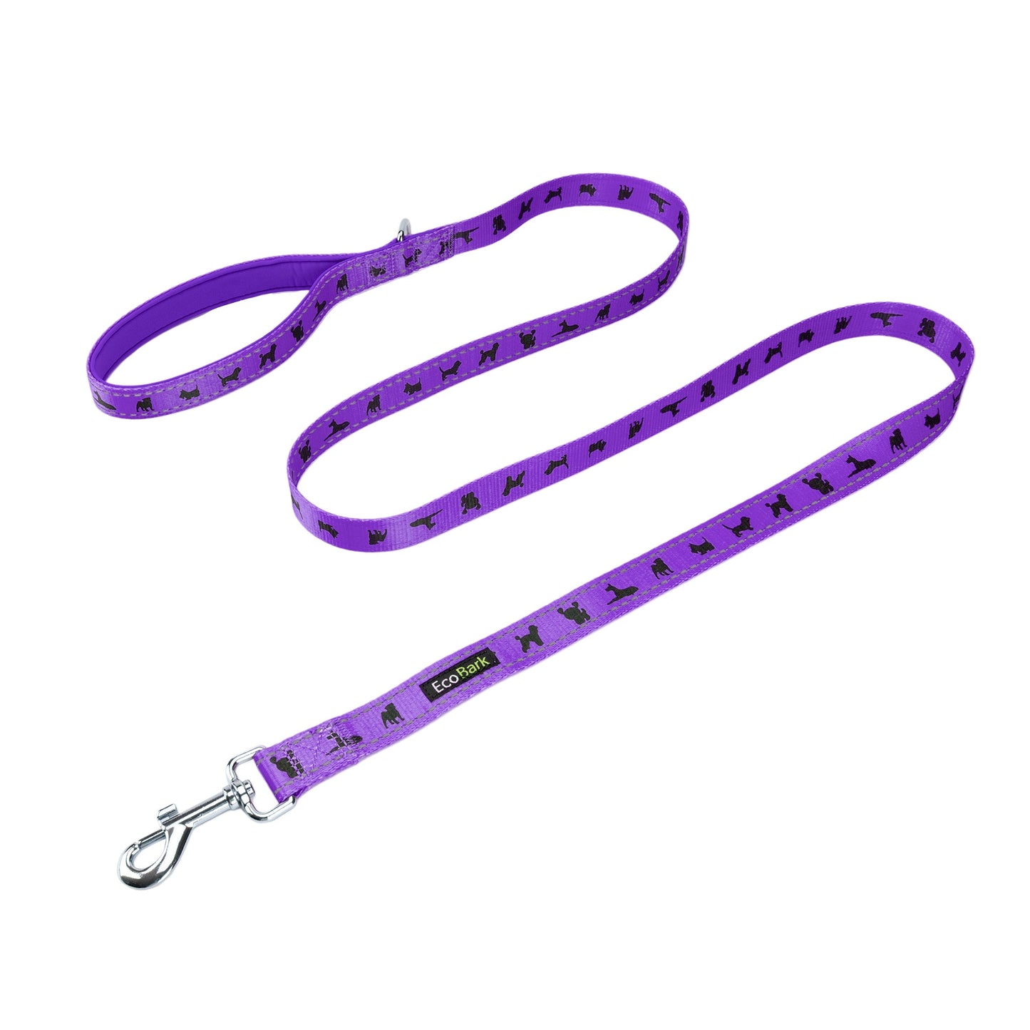 Dog Leash EcoBark Purple Leash- Padded Comfort Grip Leash - gallery product image for dog leash