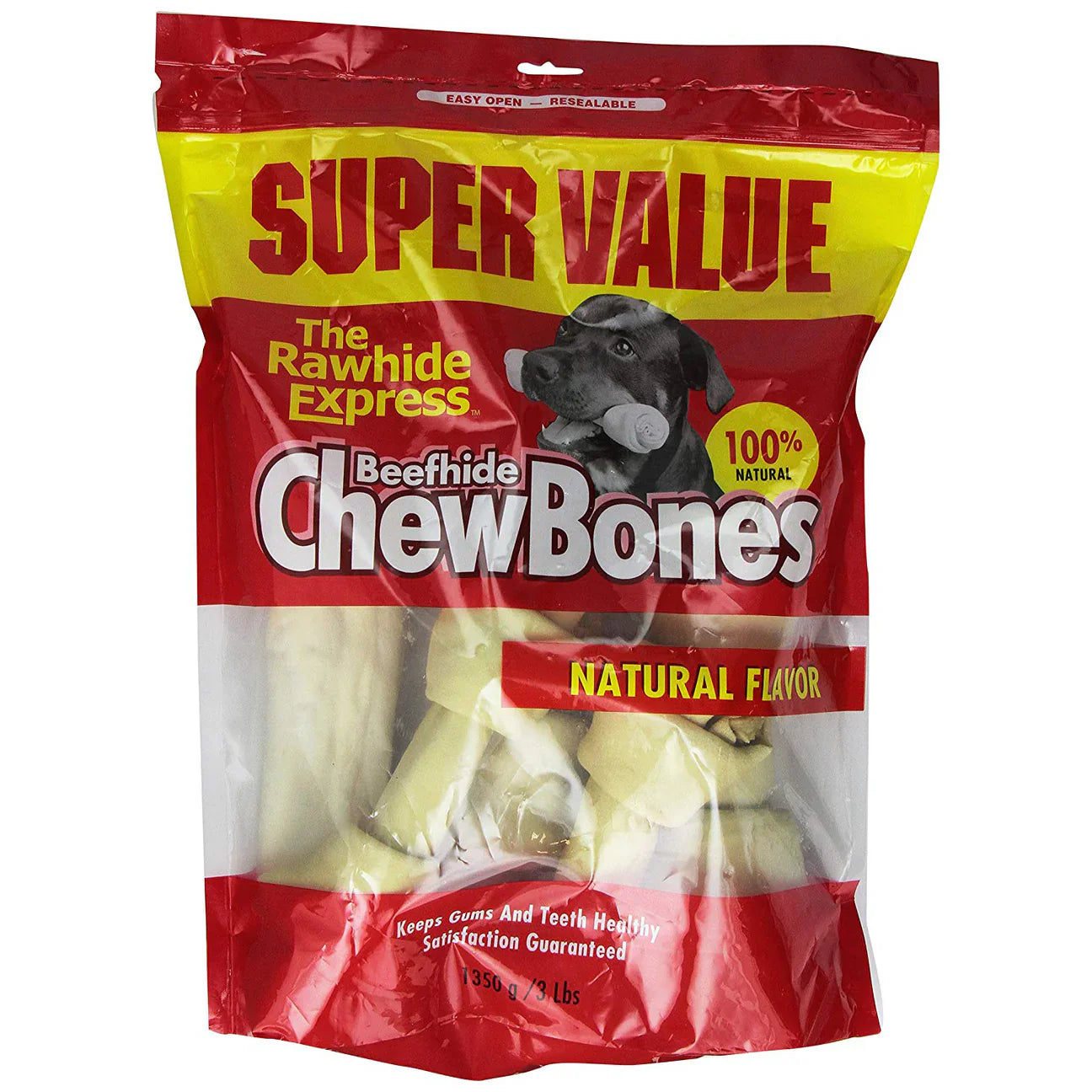 Lennox Rawhide White Assorted Value Pack 3Lb Dog Treats - main product image