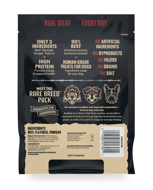 Rare Breed Beef Tender Meat Cuts dog treats Premium - detail view