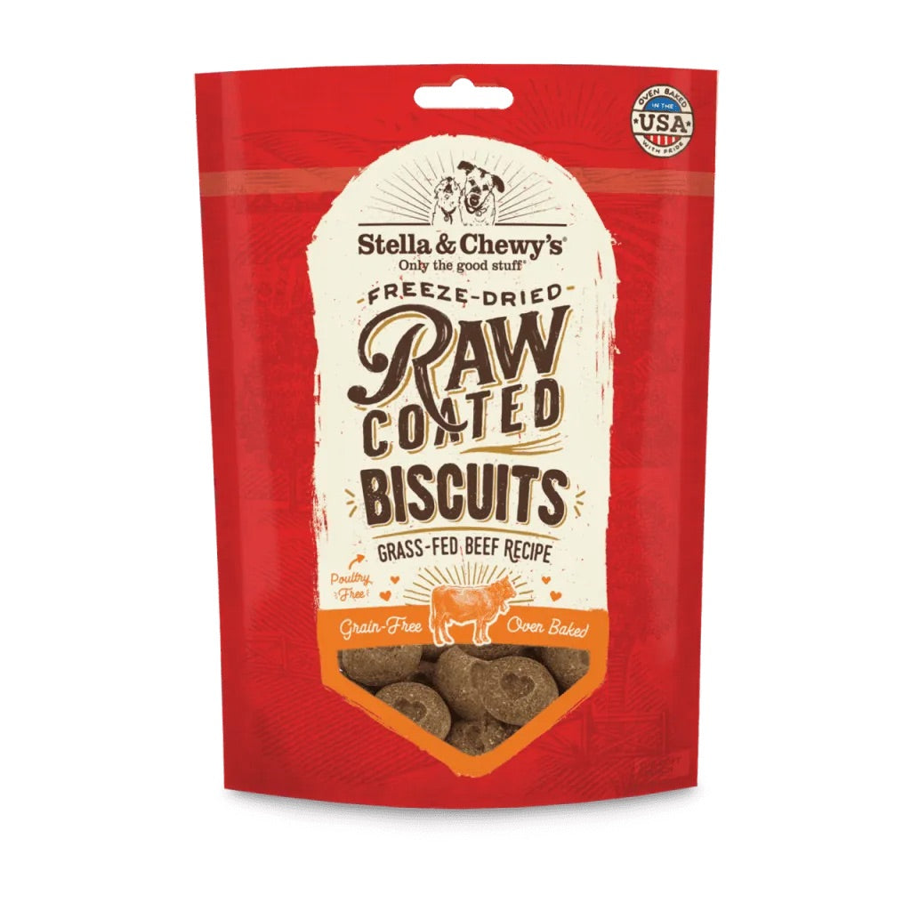 Stella & Chewy's Raw Coated Biscuit Beef Dog Treats (9oz) - main product image