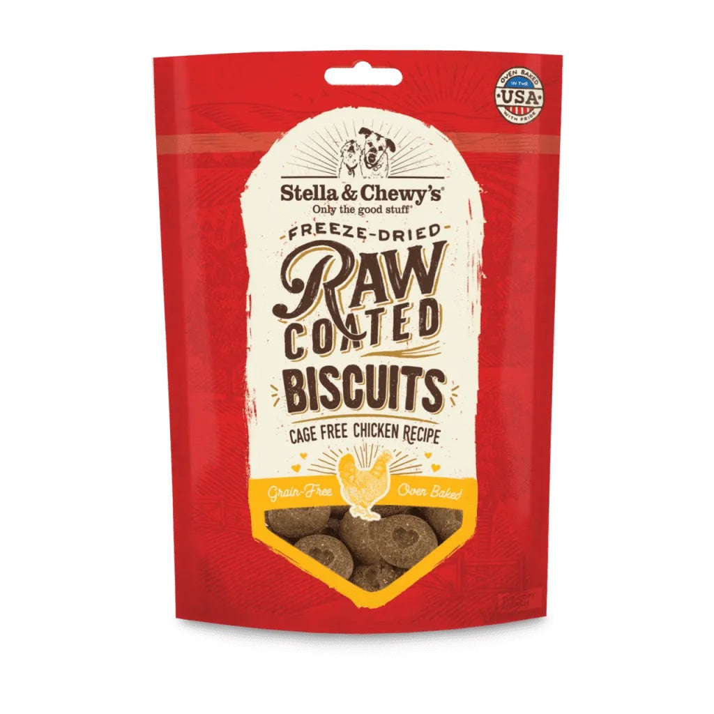 Stella & Chewy's Raw Coated Biscuit Chicken Dog Treats (9oz) - main product image