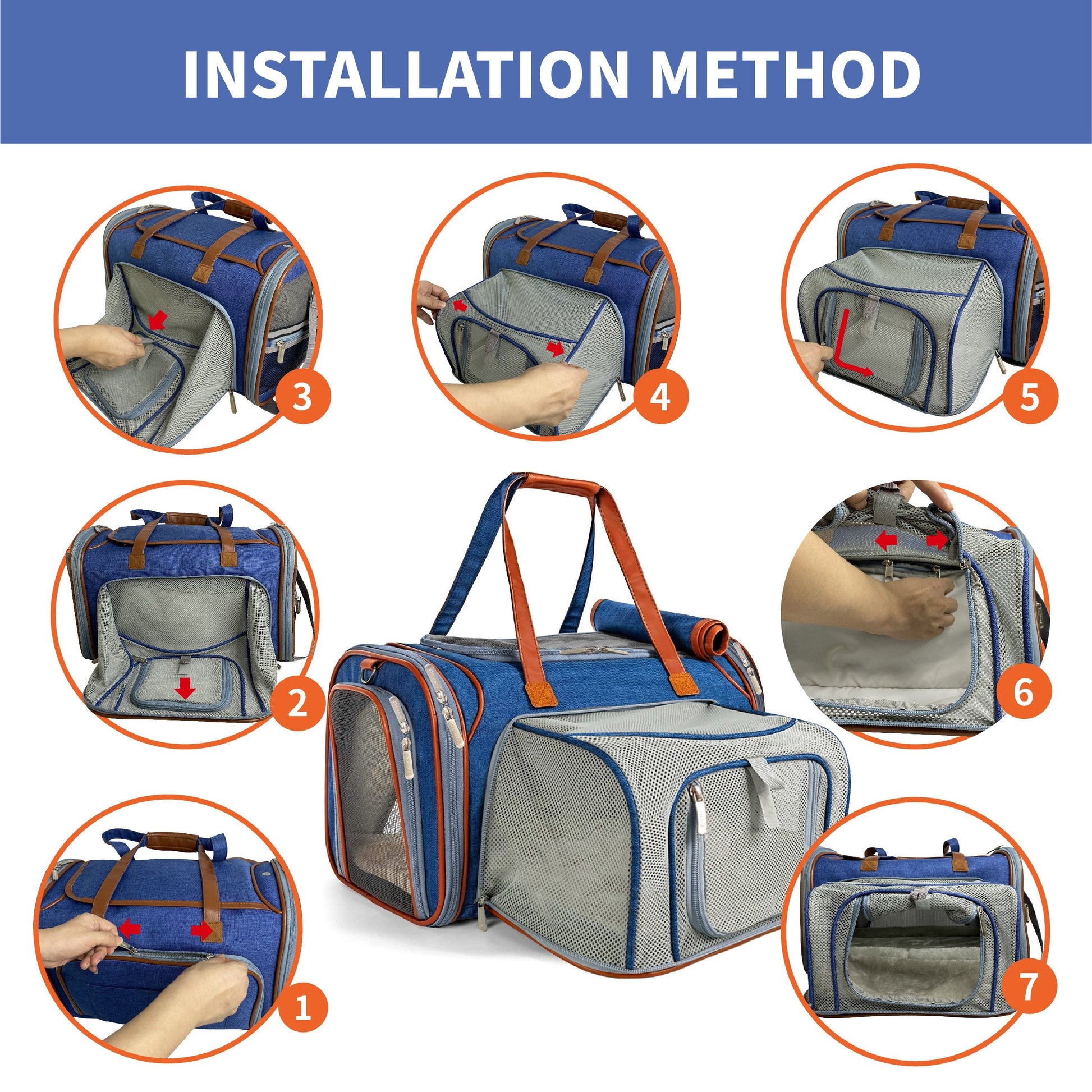 Mr. Peanut's Gold Series Mini Size Airline Compliant Expandable Pet Carrier - gallery image 12