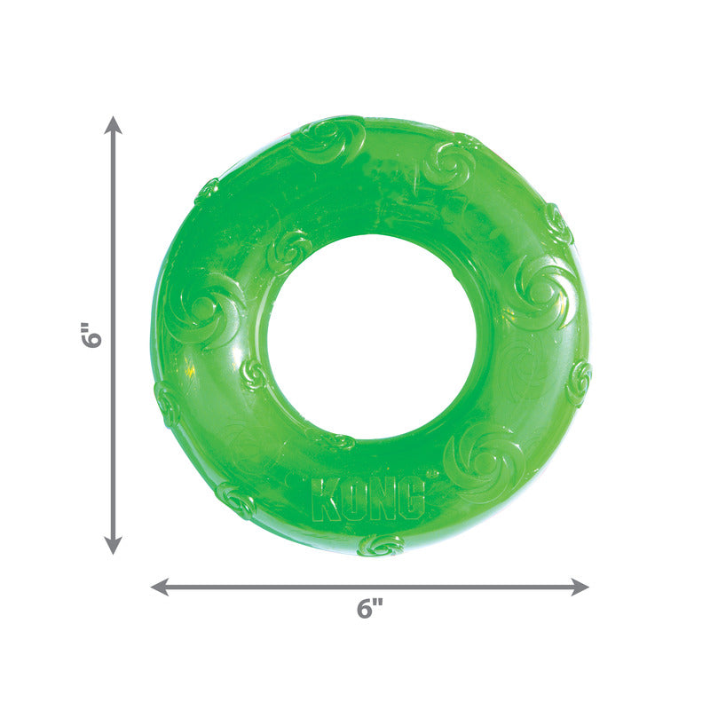 KONG Squeezz Ring Large Interactive Dog Toy Durable Play - gallery image 5
