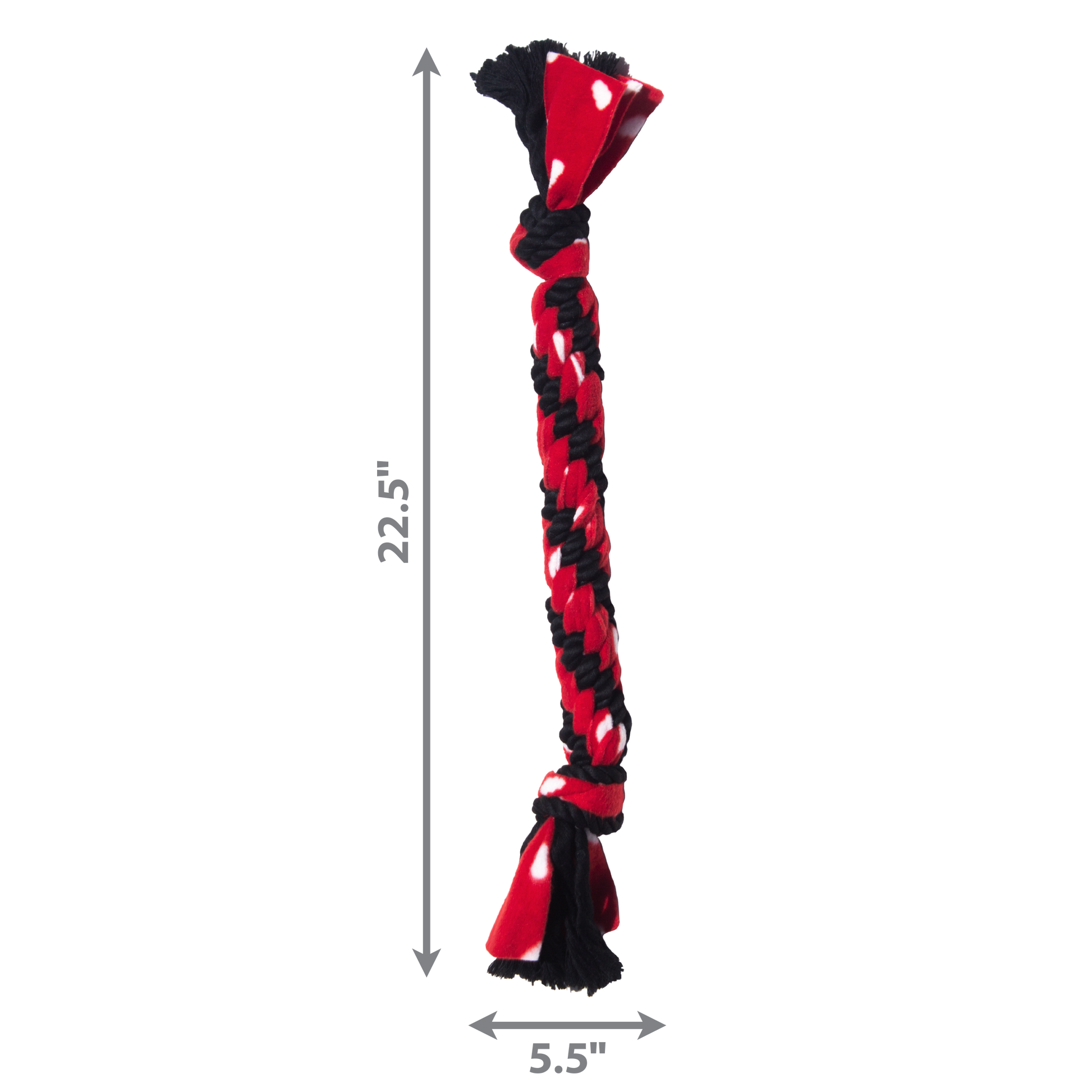 KONG Signature Rope Dual Knot Tug Dog Toy Durable Play - close up view