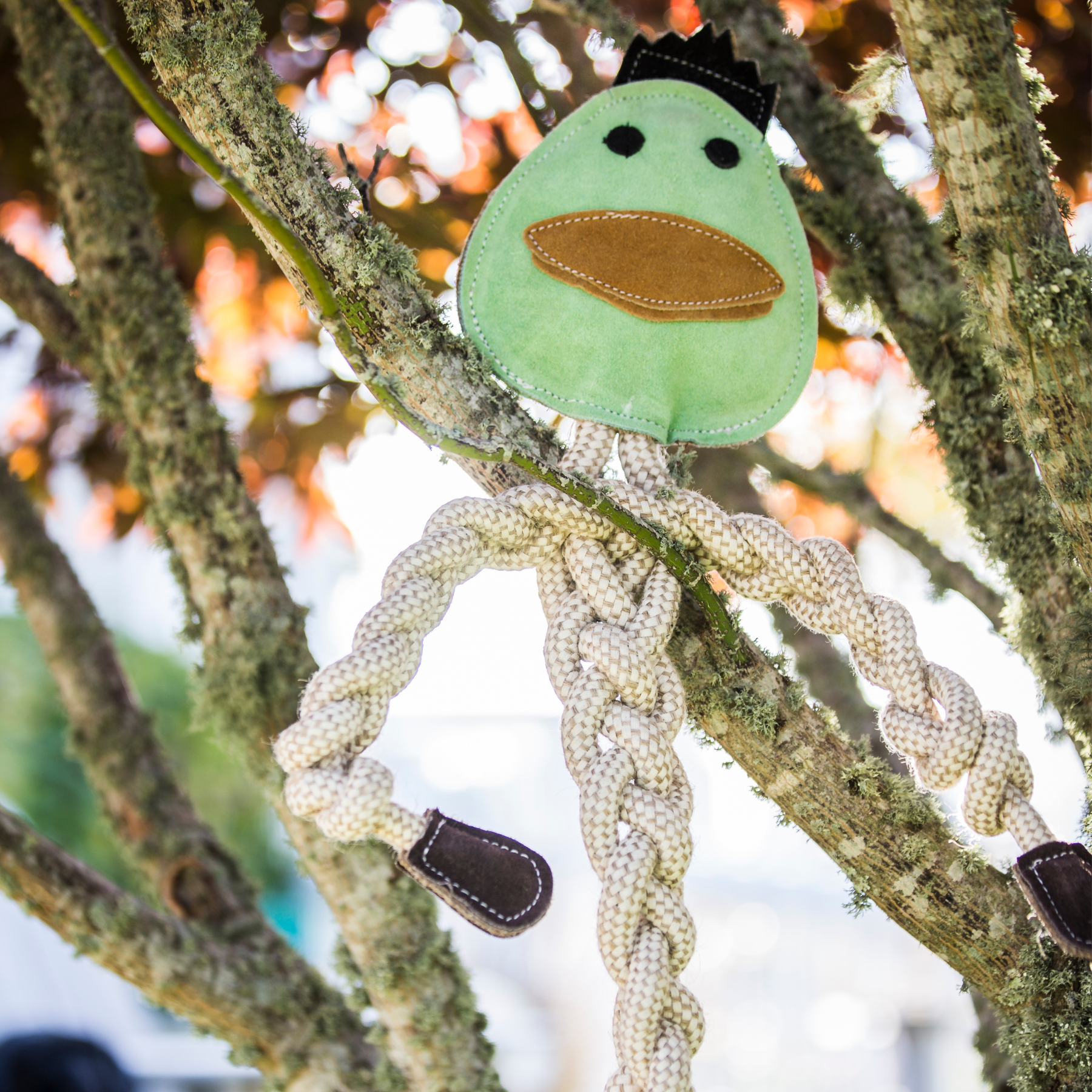 Dog Toy Dilly Duck Natural Rope Knottie Toy Large 9mm t main product image for dogs and cats