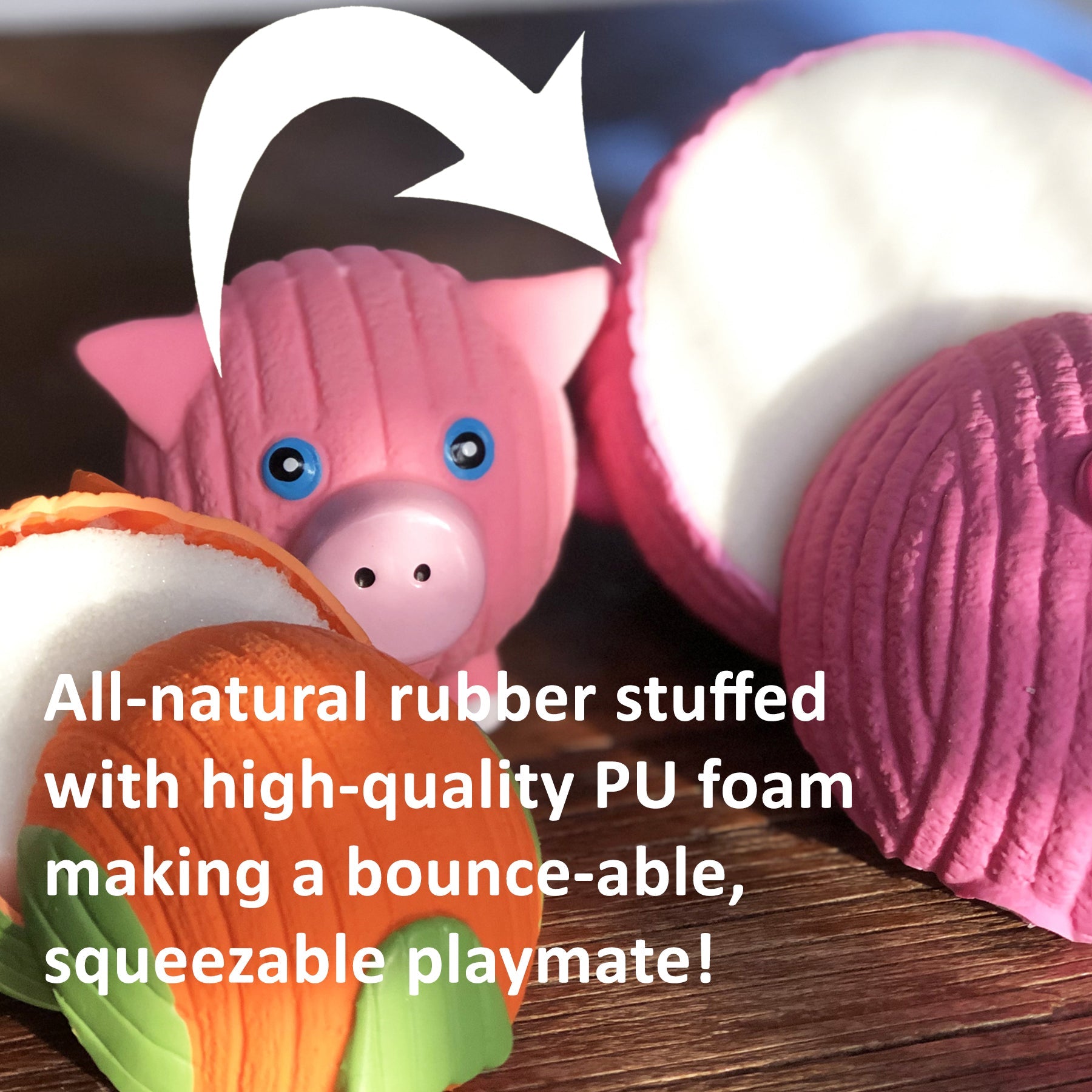 Dog Toy Assorted Ruff-Tex HuggleMutt Latex Balls Toys Pack main product image for dogs and cats