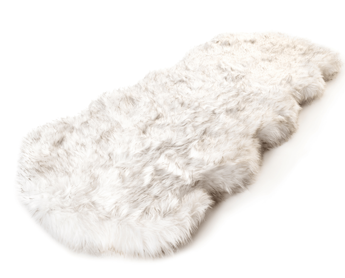Puprug Runner Faux Fur Memory Foam Dog Bed Curve White With - gallery image 5