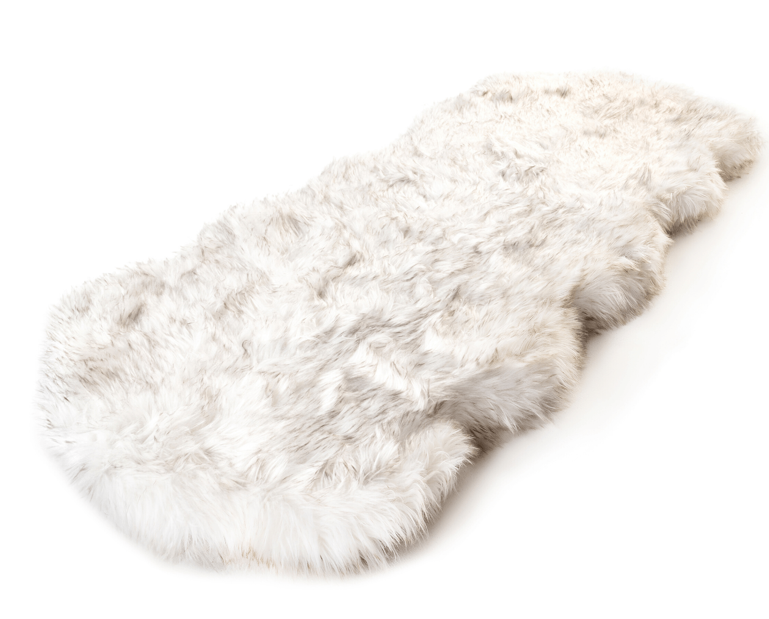 Puprug Runner Faux Fur Memory Foam Dog Bed Curve White With - gallery image 5