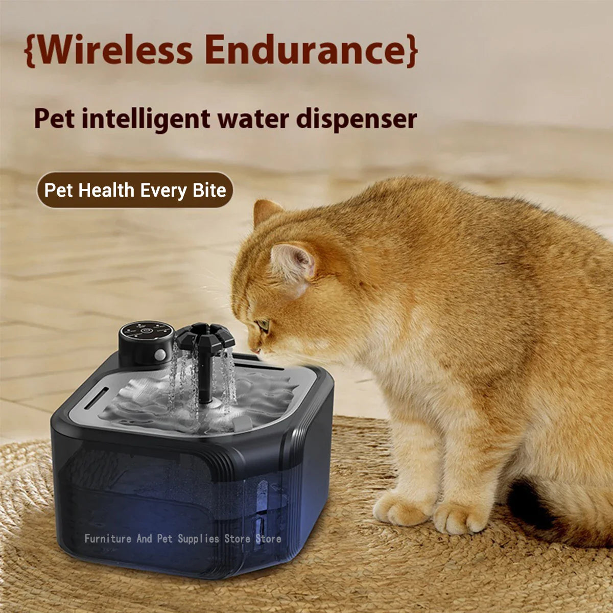 Cat Water Fountain Wireless Drinking Fountain 3600mAh 2800ML main product image for dogs and cats