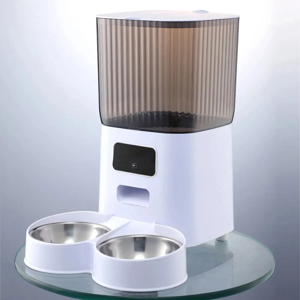 Cat Food 5L Double Bowls Smart Automatic Feeder With Camera main product image for dogs and cats