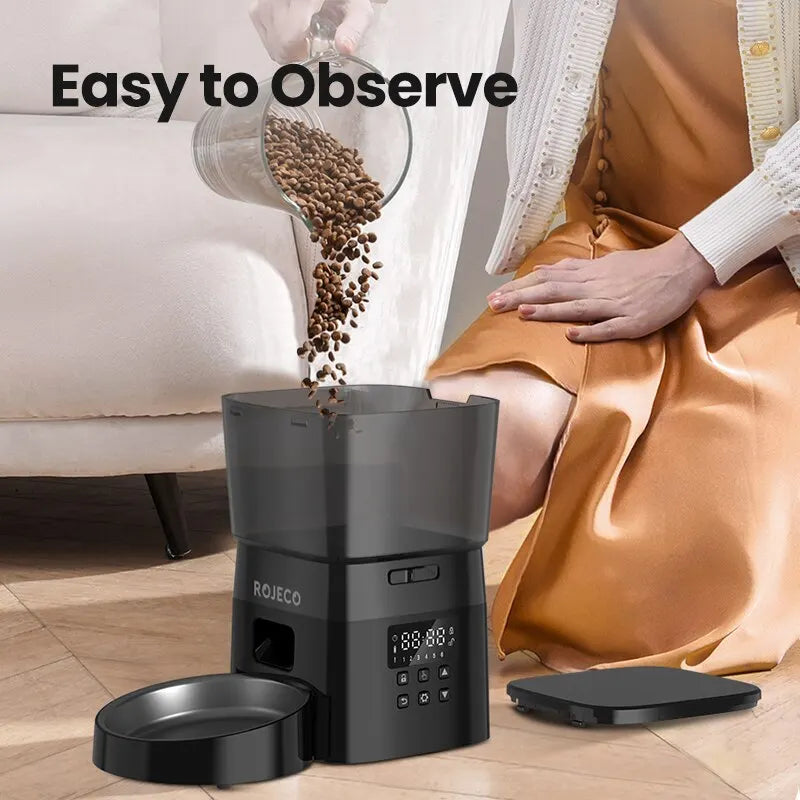 Cat Food Automatic Feeder Button Version Auto Food main product image for dogs and cats