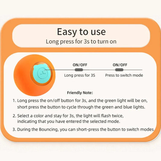Cat Toys Smart Interactive Cat Bouncing Ball Automatic Rolling Ball Training Self-moving Electric Toy Dog Pet Accessories - d
