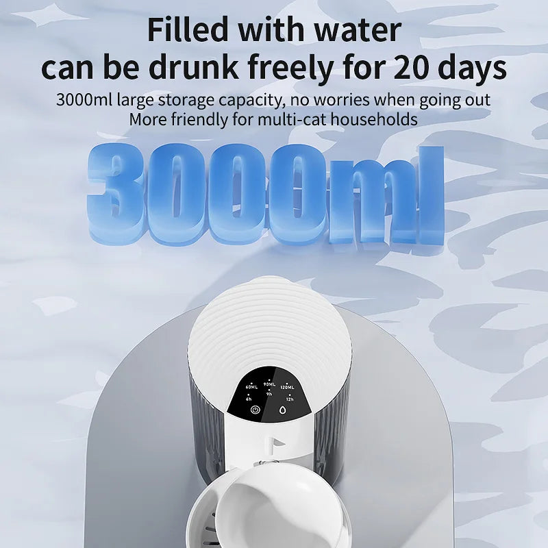 Cat Water Fountain 3L Wireless Drinking Fountain Rechargeable main product image for dogs and cats