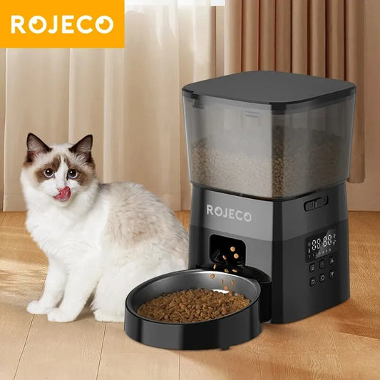Cat Food Automatic Feeder Button Version Auto Food main product image for dogs and cats