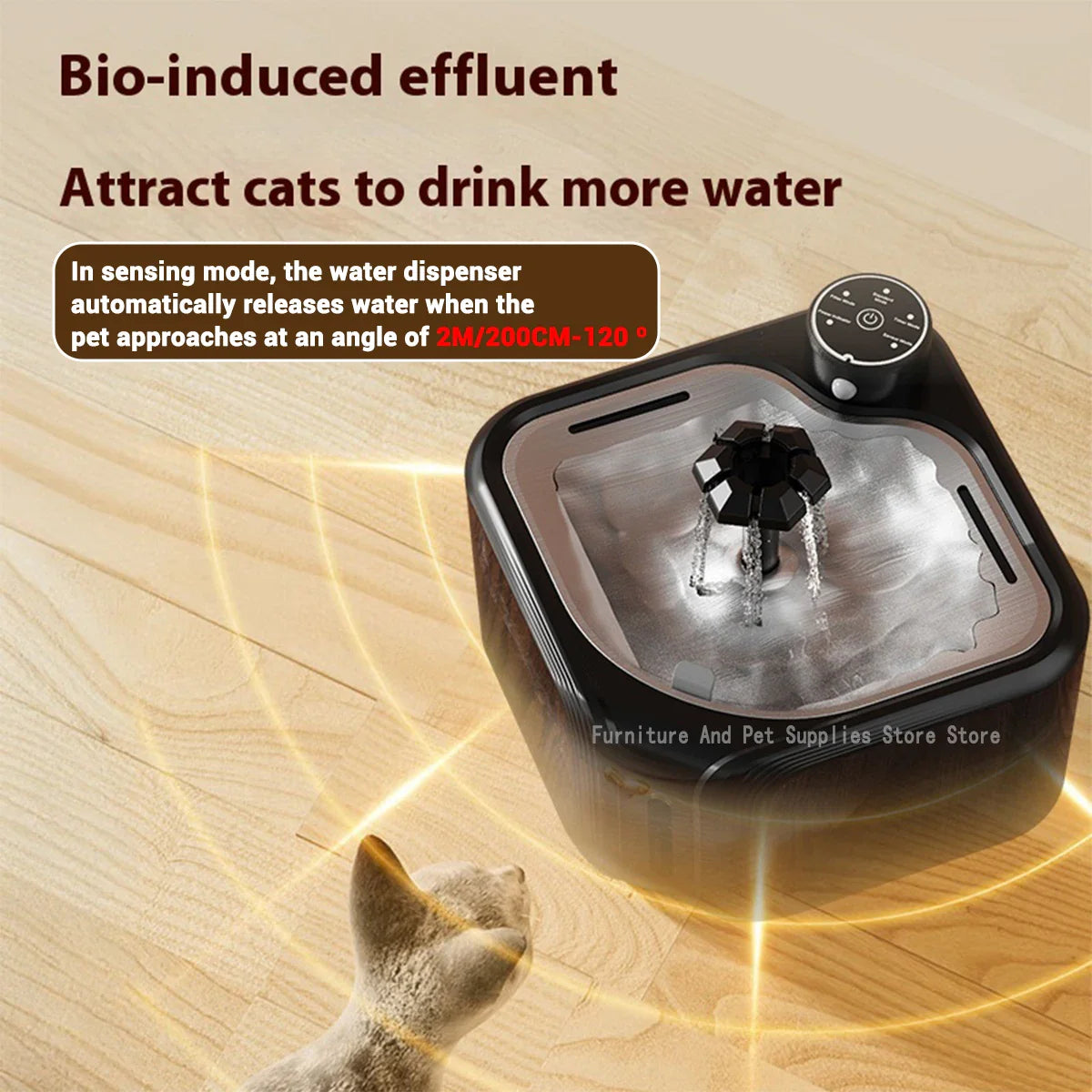 Cat Water Fountain Wireless Drinking Fountain 3600mAh 2800ML main product image for dogs and cats
