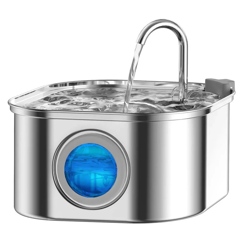 Cat Water Fountain Stainless Steel Drinking Fountain for Clean Routines main product image for dogs and cats