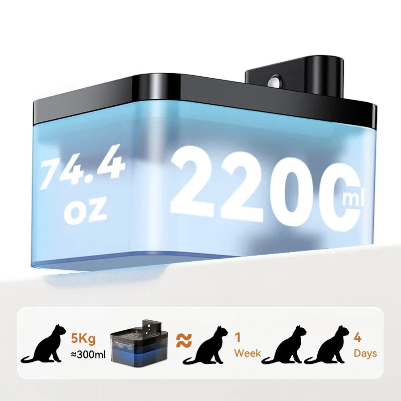 Cat Water Fountain Wireless Drinking Fountain 2600mAh main product image for dogs and cats
