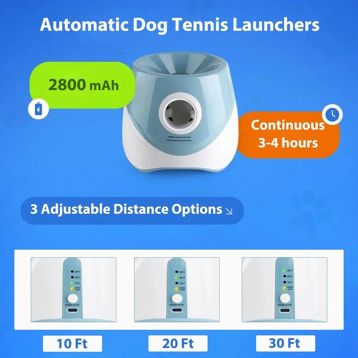 Dog Tennis Ball Launcher Dogs Chase Automatic Toys Automatic Fun Interactive Machine Fun Interactive Catapult Throw Rechargab