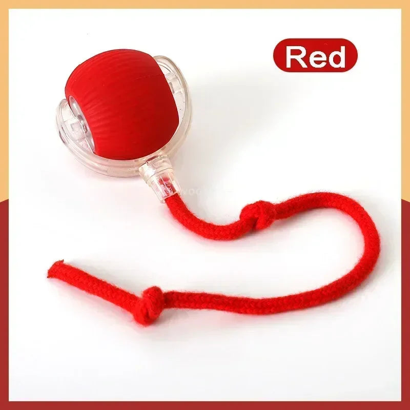 Rechargeable Smart Pet Interactive Automatic Rolling Ball Toy Cats Pet Products New Electric Dog Ball Toy Simulated Tail For