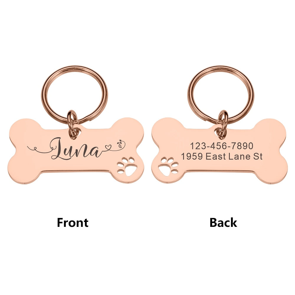 Personalized Pet Cat Dog Tags Shiny Steel Free Engraving Dog - gallery image 7