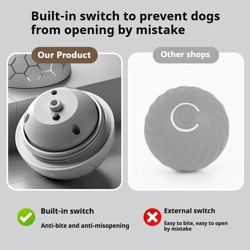 Smart Dog Toy Ball Electronic Interactive Pet Toy Ball USB Automatic Bouncing Rolling Toy Ball With RGB Lights Puppy Cat Prod