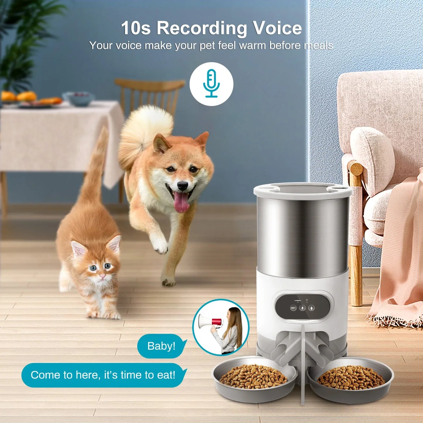 Cat Food Tuya Smart APP Feeder Food Dispenser Suitable For main product image for dogs and cats