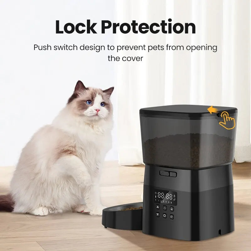 Cat Food Automatic Feeder Button Version Auto Food main product image for dogs and cats