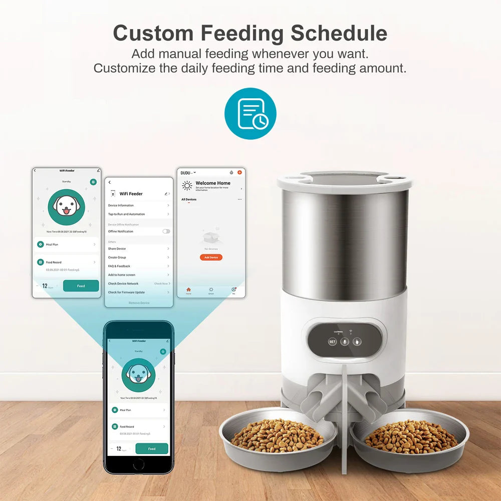 Cat Food Tuya Smart APP Feeder Food Dispenser Suitable For main product image for dogs and cats
