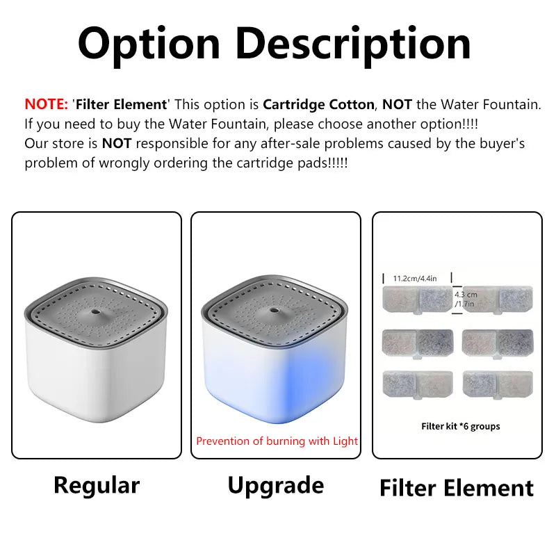 Cat Water Fountain Filtered Water Fountain and Cats for Daily Use main product image for dogs and cats
