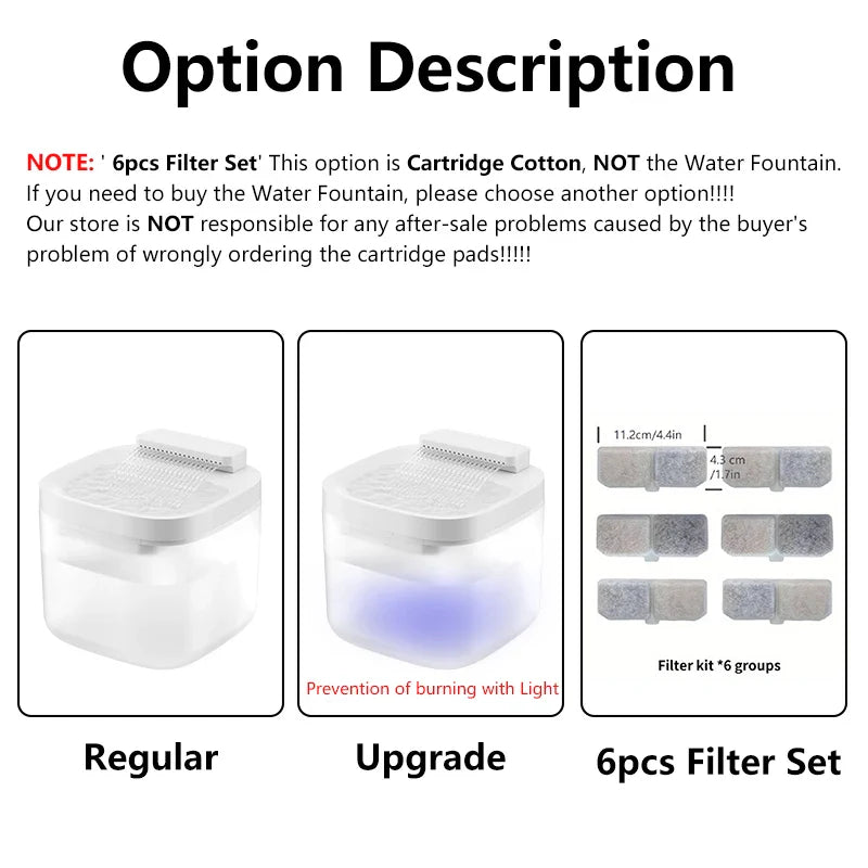 Cat Food 3L USB Water Fountain with Pump Filter Anti-Dry main product image for dogs and cats