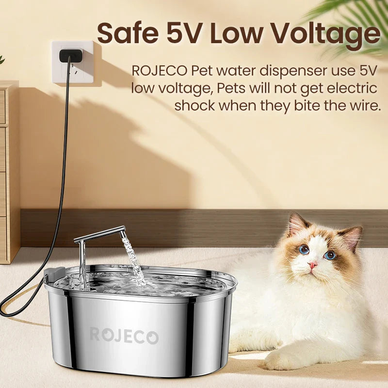 Cat Water Fountain Stainless Steel Drinking Fountain Automatic main product image for dogs and cats