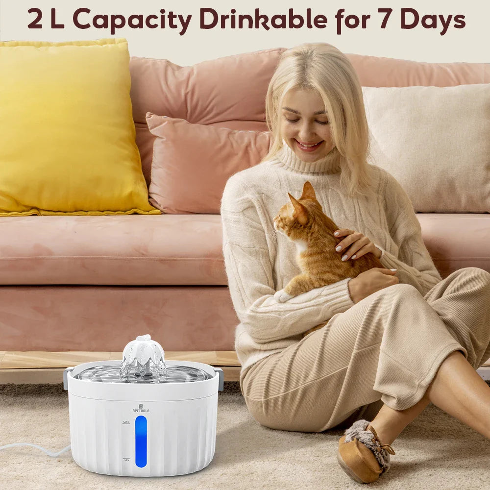 Cat Water Fountain APETDOLA Automatic Drinking Fountain main product image for dogs and cats