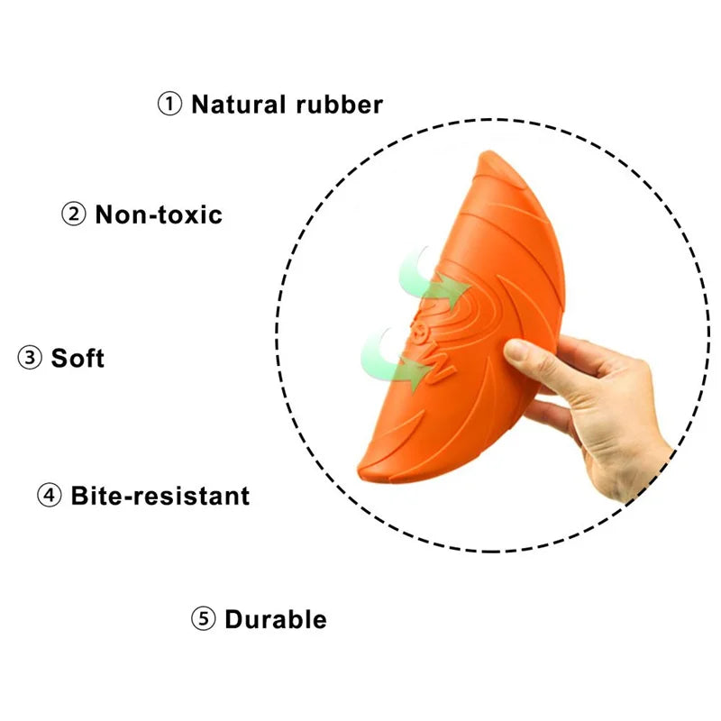 Bite Resistant Flying Disc Toys For Dog Multifunction Pet Puppy Training Toys Outdoor Interactive Game Pet Dogs Products - ga