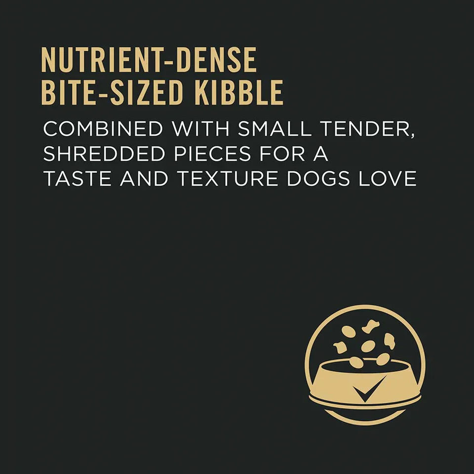 Pro Plan Adult Small Breed Shredded Blend Chicken Rice Dry - close up view