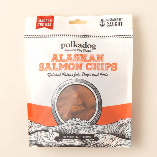 Polkadog Alaskan Salmon Chips 4Oz Dog Treats Premium - main product image