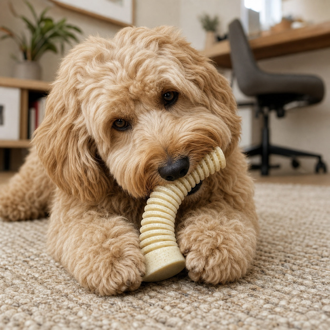 Flufflehorn Dental Antler Indestructible Nylon Dog Chew Toy - detail view for Dog Toys