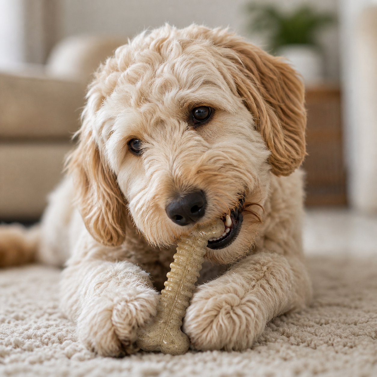 Tough Bone Nylon Chew Bone Ultra Durable Dog Toy For Chewers - detail view