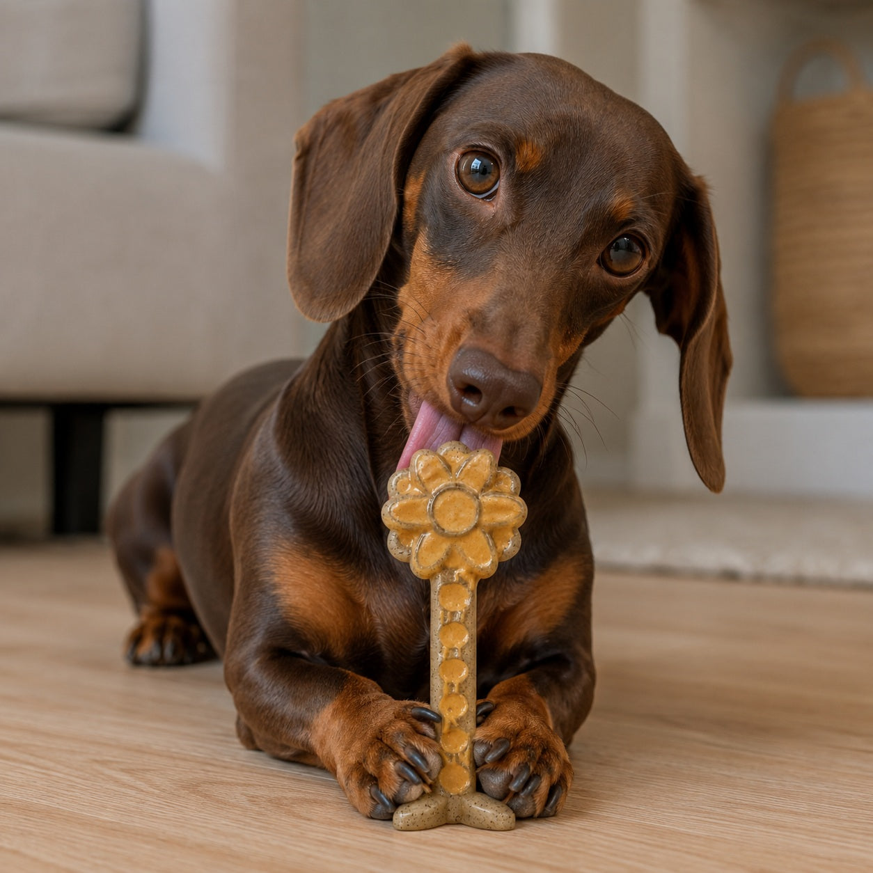 Flower Tower Nylon Chew Toy For Aggressive Chewers USA Made - lifestyle view