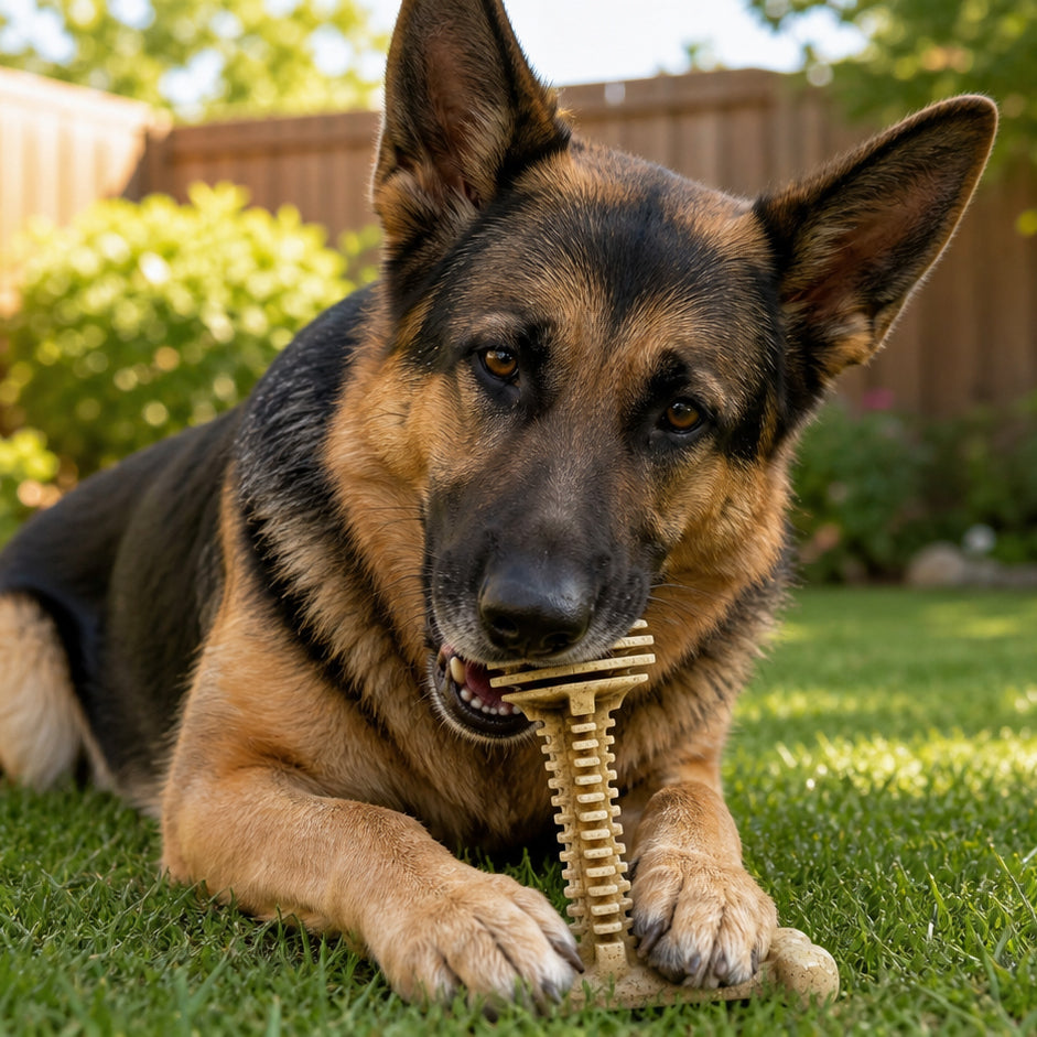 Honey Bone Dental Tower Indestructible Nylon Dog Chew Toy - size and texture view for Dog Toys