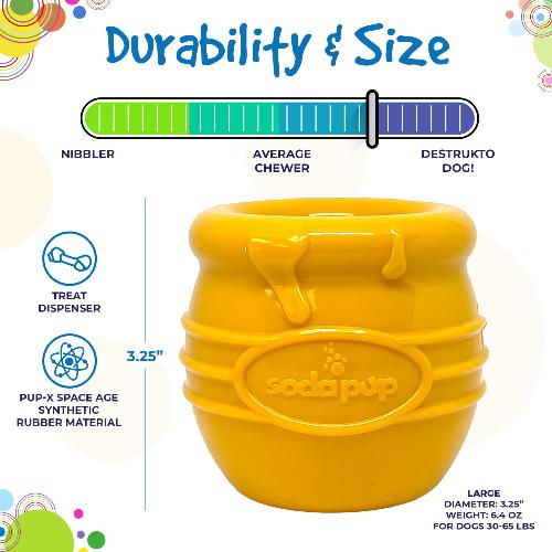 Honey Pot Dog Ecup Treat Dispenser Durable Pup X Rubber Toy - gallery image 6